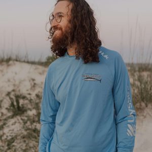 longs sleeve blue shirt